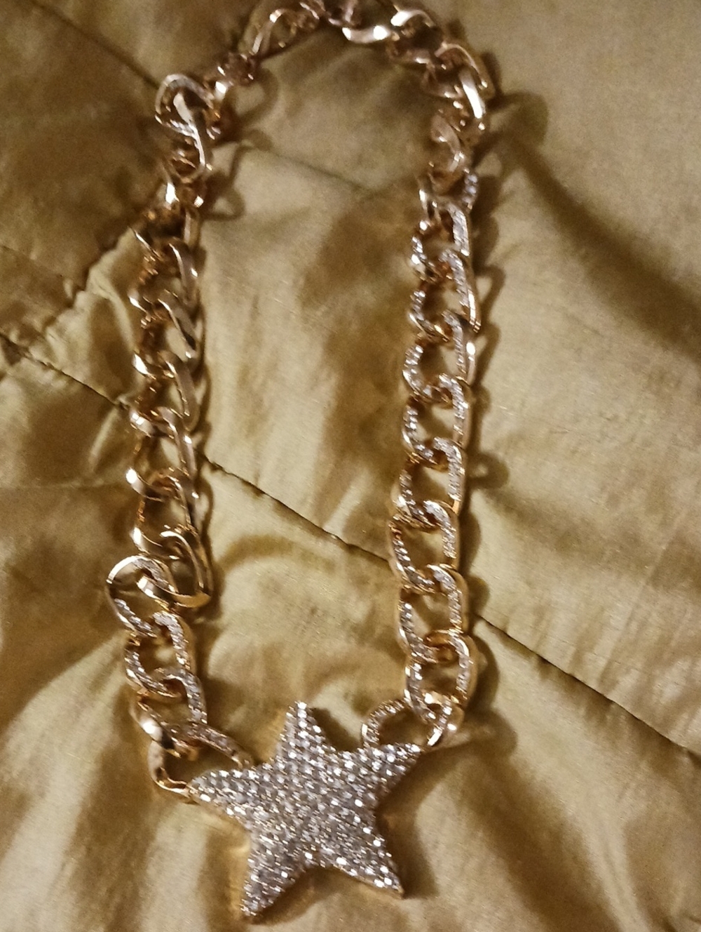 Gold Star Pendant Chain Necklace - Women's Jewelry